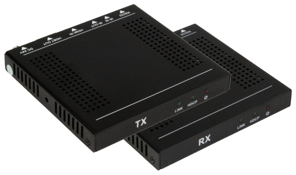 Front & Back Panel Views of 70m HDBase-T TX & RX